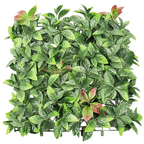 ECOOPTS Privacy 50,8 x 50,8 cm Pannello Artificiale Photinia Verde per Esterni Interni Cortile Giardino Privacy Recinzione Decorazione