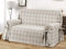 HomeLife Sofabezug Beige & Couch Überzug | Eleganter Karo Sofa Überwurf aus Baumwolle | Schmutz & Kratzschutz für Sessel & Sofa