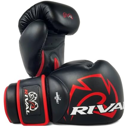 RIVAL RS4 Aero 2.0 Sparring Boxhandschuhe schwarz Training Premium Fight Sparring, Schwarz, 396,9 g (14 oz)