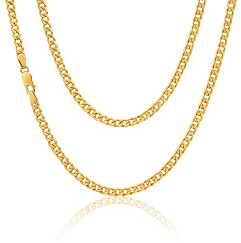 Alexander Castle 20 Solid 9ct Gold Chain Curb Chain Necklace - 3mm - Yellow Gold Necklace for Women & Men with Jewellery Gift Box