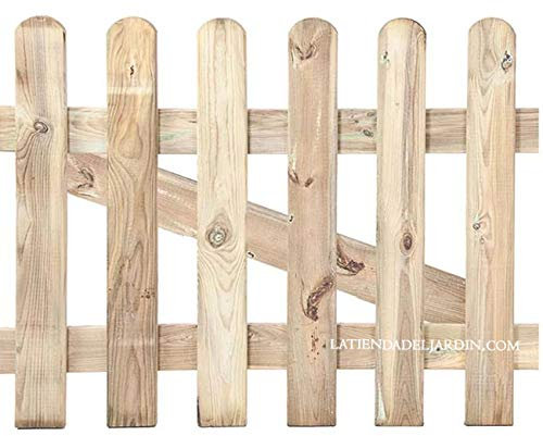 Suinga Porte Clôture CLASSIQUE 120x100 cm en BOIS pour JARDIN, pour clôturer jardins, parcs..