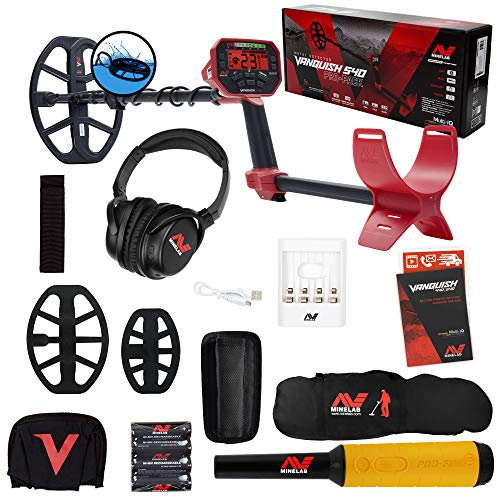 Minelab Vanquish 540 Pro Pack Detector w/ 2 Coils, Pro-Find 35 Pinpointer, & Bag