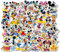 Qemsele Aufkleber für Kinder Kleinkinder, 100 Stück Kinderaufkleber Superheld Aufkleber Sticker für Erwachsene Mädchen Jungen Laptop-Skateboard-Gepäck-Aufkleber Graffiti-Patches-Aufkleber (004-Mickey)
