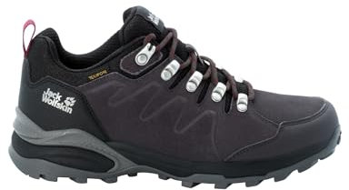 Jack Wolfskin Femme REFUGIO TEXAPORE LOW W Chaussure de Trail, Dark Steel / Violet, 43 EU