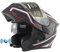 Motorrad Integrierter Bluetooth-Helm, Sturzhelm Anti-Fog-Doppelspiegel, Klapphelm Geschlossenen ECE-geprüft, Integralhelm Funk Sprechanlage Hartes für Damen Herren 55-64CM