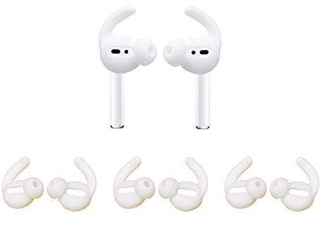 Zotech 3 pares de ganchos para las orejas para AirPods compatibles con Apple AirPods 1 y AirPods 2 o EarPods (blanco)