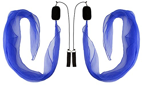 Diabolo Freizeitsport 40cm UV leucht Poi in Blau - Angel Wings Spinning Pois. Spiral Pois, Soft-Pois für Kinder - geeignet für Anfänger und Profis