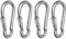 dismboon 4Pcs M8 Safe Lock Carabiner Clip, Heavy Duty 304 Stainless Steel Snap Hook Carabiner Hook for Outdoor Climbing Hiking Camping Fishing Boats Backpacks Chains Hanging Swing Hammock