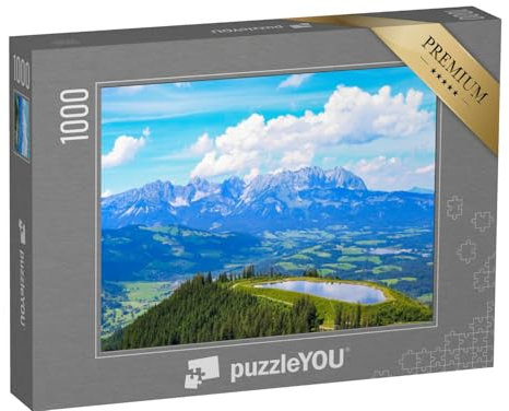 puzzleYOU: Puzzle 1000 Teile „Panoramablick über den Wilden Kaiser bei Kitzbühel, Österreich“ – aus der Puzzle-Kollektion Wilder Kaiser