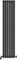 iBathUK Strata Tall Vertical Radiator, Double Oval Panel Radiators, 1600x360mm Slim Radiator, Wall Mounted for Bathroom,Kitchen,Living Room- Anthracite