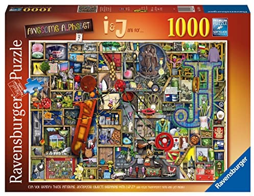 Ravensburger Colin Thompson Awesome Alphabet I & J 1000 Teile Puzzle für Erwachsene und Kinder ab 12 Jahren