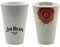 Jim Beam einzelner Becher Glas 1 Stück Vorderseite/Rückseite
