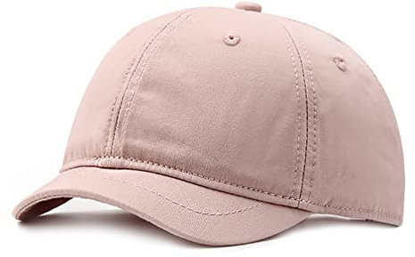 Faringoto Cappello da baseball da uomo in cotone a tesa corta casual con visiera, versatile cappello da sole equestre, 01-rosa, Taglia unica