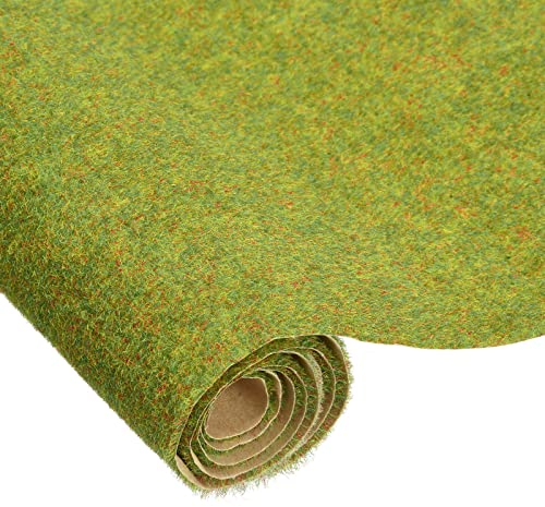 sourcing map Tapis de gazon artificiel vert 35 cm x 1 m Petit modèle réaliste pour décoration de pelouse de jardin
