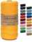 Likeecords Makramee Garn 2mm x 200m Baumwollgarn Makramee-Seil, Makramee-Schnur,Bunte Baumwoll-Bastelschnur zum Aufhängen Pflanzenaufhänger Basteln Stricken (Golden)