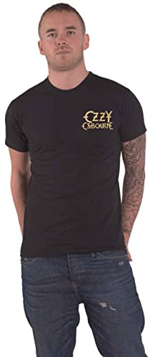 Ozzy Osbourne T Shirt Patient No 9 Gold Logo Official Mens Black