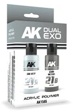 AK-Interactive Silver & Gun Metal Set (2 x 60 ml)