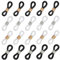jeufun 20pcs Adjustable Eyeglass Chains Ends Silicone Eyeglass Connector glass Chain Loop Holder, Anti-Slip Ends Retainer Eyeglass Strap Holder Ends for Eyeglass Holder Necklace Chain Strap