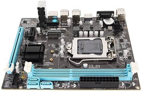 ASHATA Placas Base H61 LGA 1155, Placas Base para Juegos Micro ATX, para LGA 1155 I3 I5 I7 para Pentium para Celeron Series CPU Dual Channel DDR3 M.2 NVMe NGFF HD Salida VGA
