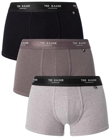 Ted Baker Herren 3 Packungsstämme, Grau, L