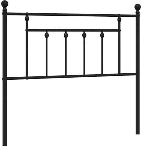 vidaXL Ersatz-Kopfteil Metall Schwarz 107 cm