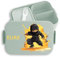 Kinder Bento Box Midi Lunchbox für Mepal Bentobox - Ninja Schattenkrieger Kampfstil - 900 ml - Sage Grün - jausenbox junge schule brotbox brotdose vesperbox brotzeitbox brotbüchse brotdosen