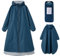 Ynport Crefreak Femmes Long Imperméable Manteaux de pluie Léger Poncho Packable Extérieur à Capuchon Vêtement de Pluie Coupe-vent Avec Manches et Poche, Bleu Océan
