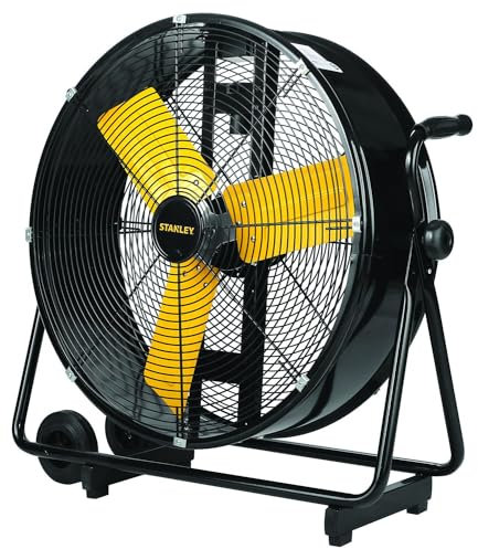 Briconess.com Ventilatore industriale 200 W in acciaio con trolley Stanley