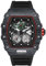 RORIOS Mode Tonneau Armbanduhr für Herren - Punk Hollow Analog Quarz Leuchtend Mit Datum Kalender - Silikon Armband Schwarz