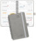 POPRUN Taschenkalender 2025 Klein (Aug.2024-Dez.2025) Ringbuch mit Softcover, ca. A6 (16 x 10,5 cm), Kalender 2025 Klein - Terminplaner 1 Woche 2 Seite mit Plastiklineal - Grau
