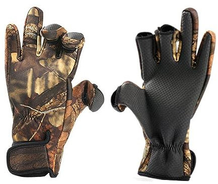 WOONEKY 1 Paar 3 Finger Expositionshandschuhe Thermohandschuhe rutschfeste Handschuhe Zum Angeln Winddichte Handschuhe Für Outdoor Tarn Angelhandschuhe