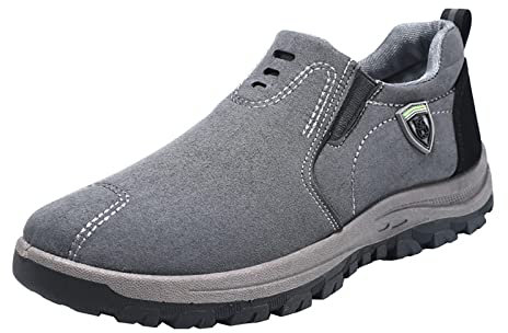 Herren Reine Farbe Mode lässige Sportschuhe im Frühjahr und Schuhe Rot Schwarz Herren (Grey, 40)