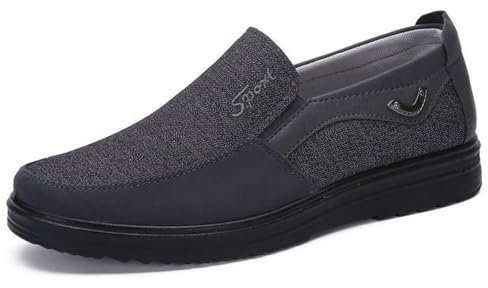 Scarpe in pelle per gli uomini Chukka Classic Casual Vecchie Scarpe di Panno Moderno Business Casual Confortevole Formale Uomini Scarpe in Pelle Uomo Retro Stivali in Pelle Scarpe, Grigio, 41 1/3 EU