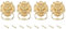 sourcing map 4 Pcs Lion Head Pulls Knob, 6 Inch Zinc Alloy Vintage Lion Door Handle Decorative Front Door Knob Ring Pull Handle for Gate Cabinets Drawers, Gold