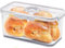 White Bread Bin: Airtight Bread Box for Kitchen Counter with Time Recording Lid - Stores Homemade Bread, Toast, Bagels, Fruits & Veggies
