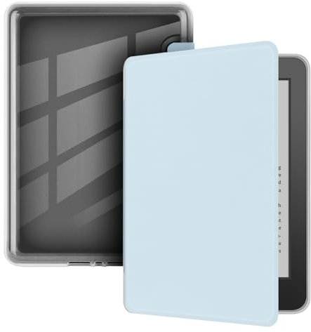 Case for 6 Kindle (10th Generation-2019 Release), Ultra Clear Soft Flexible Transparent TPU Back Cover with Auto Sleep/Wake for Kindle (MODEL NO. J9G29R), Light Blue