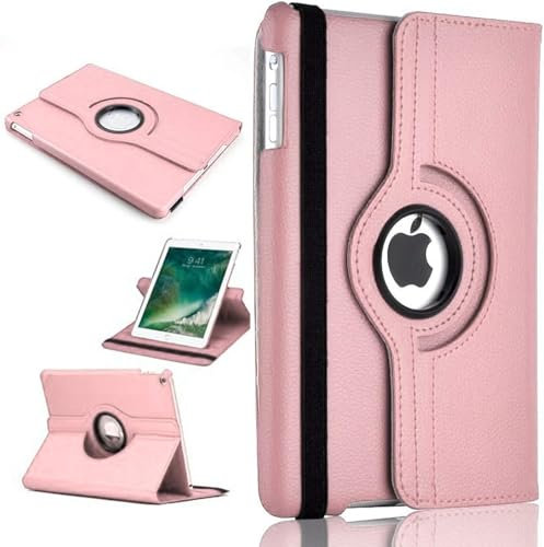 World Biz Rotating Case for iPad Mini 1, Mini 2 and mini 3-7.9 (2012, 2013, 2014) 360° Rotation Shockproof PU Leather Book Flip Folio Protection Cover With Auto Sleep/Wake (Baby Pink)