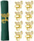 GWAWG Serviettenringe Weihnachten,8 Stück Serviettenringe Gold,Rentier Serviettenhalter,für Weihnachten,Tischdekoration, Hochzeit,Party Dinner, Thanksgiving