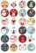 Weihnachts-Adventskalender-Zahlen-Aufkleber, 1–24 Weihnachts-Adventskalender-Aufkleber, Weihnachtskalender-Aufkleber, Chri-Countdown