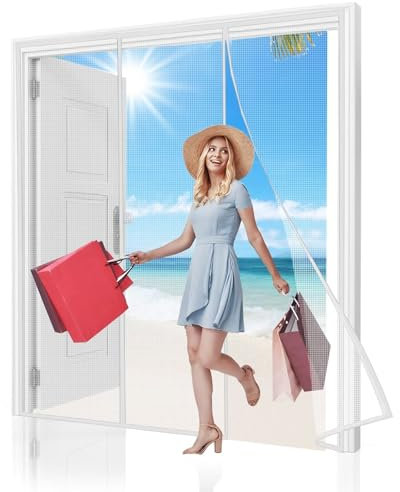 Store Moustiquaire Fenetre Enroulable 180x230cm Blanc Moustiquaire sur Mesure AimantéE Rideau Porte MagnéTique Porte Rideau Moustiquaire Fenetre Porte Moustiquaire Magnétique Rideau Maille