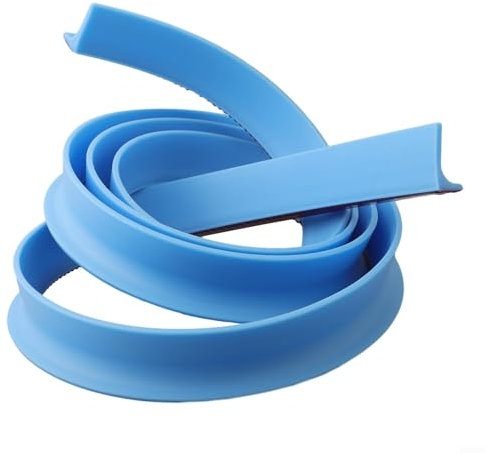 Yhenlovtt Striscia di barriera d'acqua per bagno per mantenere la doccia asciutta e senza perdite, per bagno, cucina, lavello e piatto doccia (blu, 200 cm)
