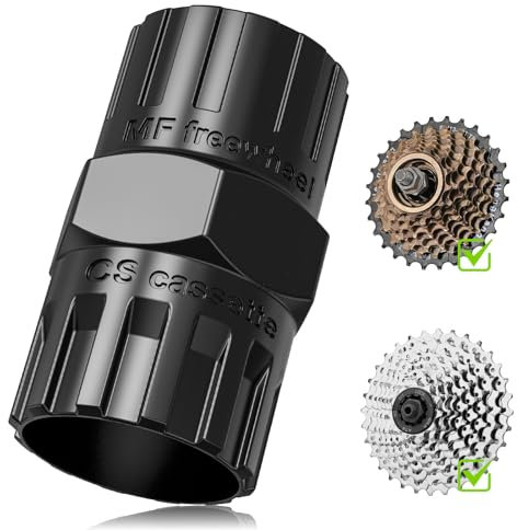 Fengzio Demonte Cassette pour Shimano 2 en 1 vélo Cassette Outil, Convient pour enlever Les Anneaux de Verrouillage de Tirelire avec 12 Dents et Les Outils de Roue Libre avec 12 Dents