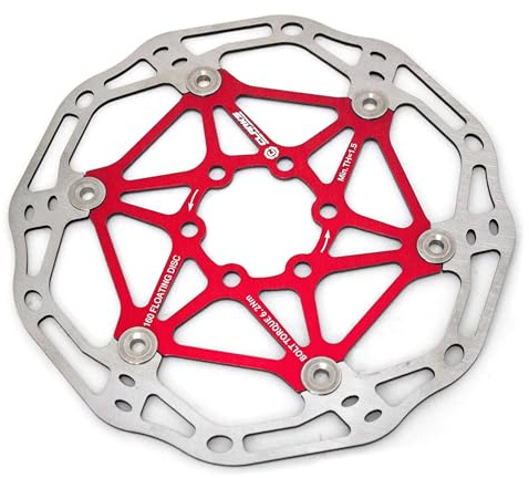 Clarks Cycle Systems CFR-02 Lightweight Floating 6-Bolt Disc Brake Rotor, Red, 203mm