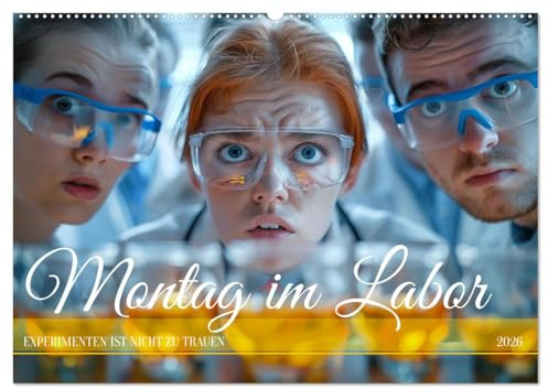 Montag im Labor (Wandkalender 2026 DIN A2 quer), CALVENDO Monatskalender: Chemie ist, wenn es stinkt und knallt (CALVENDO Menschen)