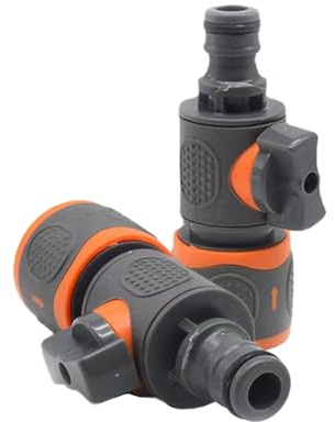 Ginddy Absperrventil mit Schnellentriegelung,2 PCS EIN/Aus Ventil für Autowäsche Wasser Rohr Schlauchanschluss Garten Water Pipe Connector Schnellanschlussventil