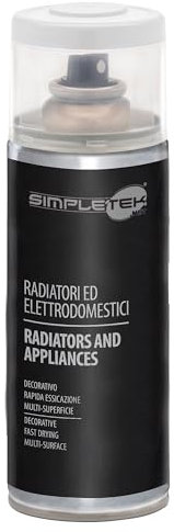 SIMPLETEK - Paint Spray Can Varnish for Radiators Appliances Washing Machines Fridge Matt White V400RAD.2OP 400 ml (1 Piece)