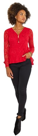 Joe Browns Women's Jersey Lined Stretchy Lace Top Blouse