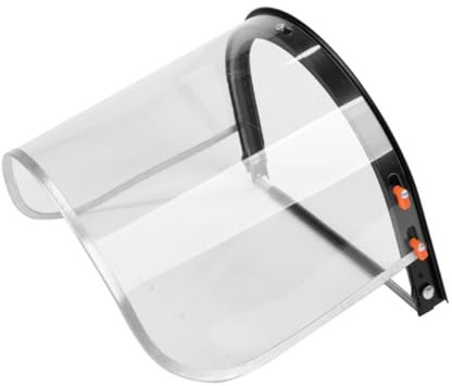 FRCOLOR Transparenter Gesichtsschutz mit Pvc Schutzschild und Aluminiumhalterung für Schutzhelme Staubdichtes Sicherheitsvisier zum Schleifen Polieren und Schneiden bei Bauarbeiten