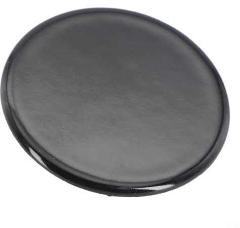 Long Internal Gas Hob Burner Cover in Black Iron with Enamel Finish, Replacement Hob Burner Cap for Sabaf Gas Cooker Rings Compatible with 55mm 75mm 100mm(Flat Cover 55)