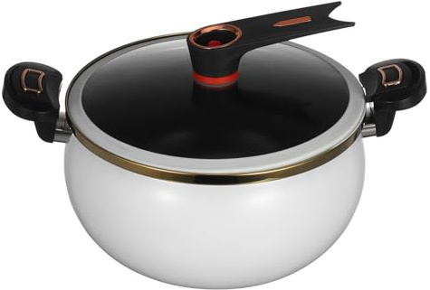 VICASKY Marmite en Céramique Émaillée 8l avec Couvercle Micropression, Grosse Capacité, Cuisson Homogène, Anti-adhésive, pour Mijoter et Bouillir, Ustensile Polyvalent pour Repas